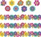 67 Pieces Spring Flower Bulletin Boards Decoration Set Included 37ft Bulletin Board Borders and 27 Pieces Flower Cutouts Offices Wall Decoration(Mixed Flowers)